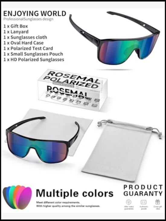 Polarized Sports Sunglasses UV400 Protection Cycling Running Baseball Unisex main image 7